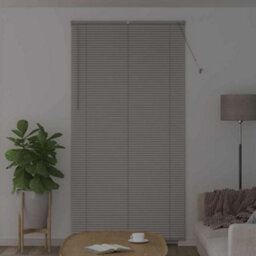 Berkfield Window Blind With Curtains Manual Silver Aluminium - thumbnail 3