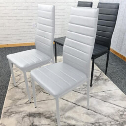 Kosy Koala Dining Chairs Set Of 4 Four Colourful Mixed Leather Kitchen Chairs (2 Black, 2 White) - thumbnail 3