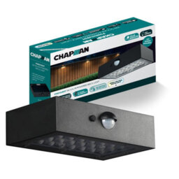 Chapman Pinehurst Black 3W Pir Led Solar Brick Lights , Ip65 Waterproof Wall Lights With Motion Sensor For Outdoors