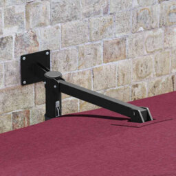 Berkfield Modern Wall-Mounted Garden Parasol Bordeaux Red 247 Cm - thumbnail 3
