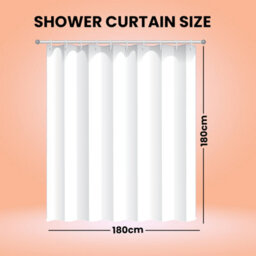 Neel Blue Bright Pink Shower Curtain With 12 Hooks, Mould & Mildew Resistant - 72X72 Inch - thumbnail 2