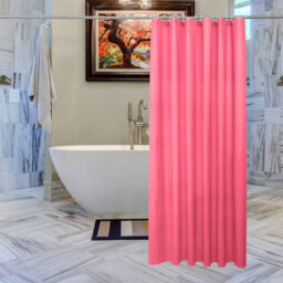 Neel Blue Bright Pink Shower Curtain With 12 Hooks, Mould & Mildew Resistant - 72X72 Inch