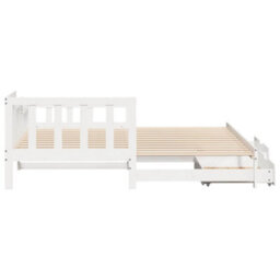 Walplus Daybed With Trundle And Drawers Without Mattress White 90X190 Cm Single - thumbnail 6