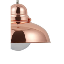 Orsina Bell Pendant Light With Copper Finish , Hanging Lamp With Chrome Screws, Pendant Lamp With Glass Bulb Cover - thumbnail 4