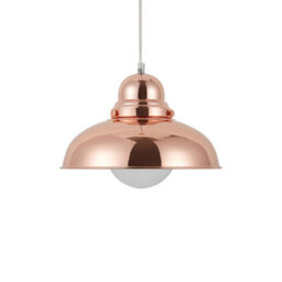 Orsina Bell Pendant Light With Copper Finish , Hanging Lamp With Chrome Screws, Pendant Lamp With Glass Bulb Cover - thumbnail 2