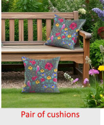 Luxury Living Wildflower Outdoor Water-Repellant Cushion - Pair - thumbnail 2