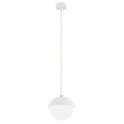 Luminosa Lighting Luminosa Cappello Globe Pendant Ceiling Light Opal Matt, Cream White - image 1