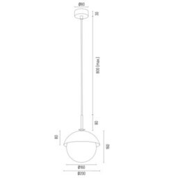 Luminosa Lighting Luminosa Cappello Globe Pendant Ceiling Light Opal Matt, Cream White - thumbnail 4