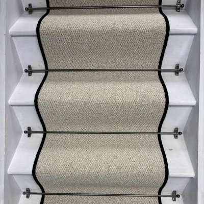RainbowHome Keswick Cream Stair Runner With 100% Pure Wool Edge 55 700 - image 1