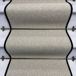RainbowHome Keswick Cream Stair Runner With 100% Pure Wool Edge 55 700 - thumbnail 2