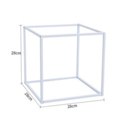 Living And Home White Cube Metal Floor Vase Flower Stand Wedding Centrepieces 28Cm - thumbnail 5
