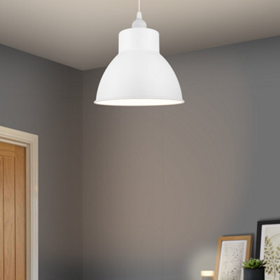 GoodHome Fulgo White Round Lamp Shade (D)20.8Cm - image 1