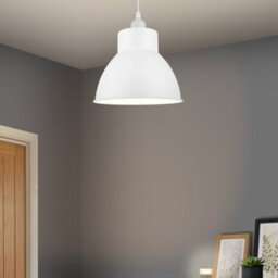 GoodHome Fulgo White Round Lamp Shade (D)20.8Cm - thumbnail 1