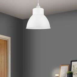 GoodHome Fulgo White Round Lamp Shade (D)20.8Cm - thumbnail 2