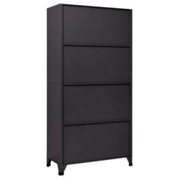 Berkfield Modern Locker Cabinet Anthracite And Red 90X40X180 Cm Steel - thumbnail 5