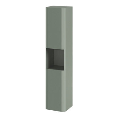 GoodHome Nevado Tall Matt Green Bathroom Double Column Cabinet (H)160Cm (W)35Cm - image 1