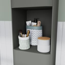 GoodHome Nevado Tall Matt Green Bathroom Double Column Cabinet (H)160Cm (W)35Cm - thumbnail 8