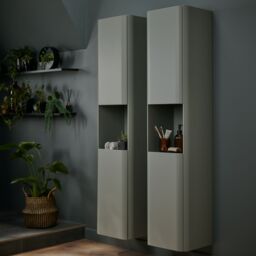 GoodHome Nevado Tall Matt Green Bathroom Double Column Cabinet (H)160Cm (W)35Cm - thumbnail 5