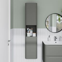 GoodHome Nevado Tall Matt Green Bathroom Double Column Cabinet (H)160Cm (W)35Cm - thumbnail 9