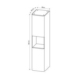 GoodHome Nevado Tall Matt Green Bathroom Double Column Cabinet (H)160Cm (W)35Cm - thumbnail 4
