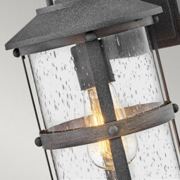 Luminosa Lighting Luminosa Hinkley Lakehouse Outdoor Wall Lantern Aged Zinc With Driftwood Grey, Ip44 - thumbnail 3