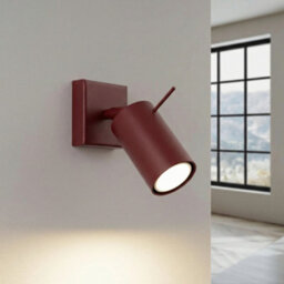 Sollux Lighting Ring Steel Burgundy 1 Lights Modern Wall Lamps - thumbnail 3