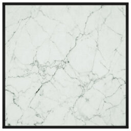 Vidaxl Coffee Table Black With White Marble Glass 90X90X50 Cm - thumbnail 3