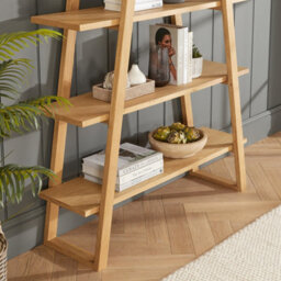 The Furniture Market Marbury Oak A-Shape Open Display Bookcase - thumbnail 4
