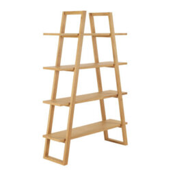 The Furniture Market Marbury Oak A-Shape Open Display Bookcase - thumbnail 8