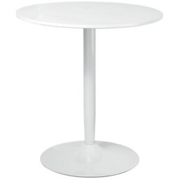 Homcom Round Dining Table W/ Steel Base, Non-Slip Pad For Living Room White - thumbnail 2