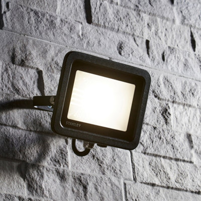 Litecraft Stanley Slimline Black 30 Watt Led Ip65 Outdoor Wall Flood Light - image 1