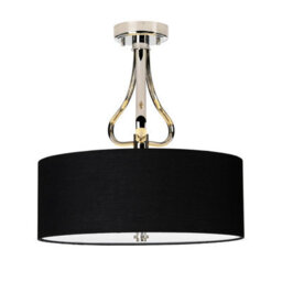 Luminosa Lighting Elstead Falmouth 3 Light Semi Flush Bathroom Ceiling Light Polished Chrome Ip44, G9 - thumbnail 1