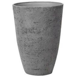 Beliani Grfey Grey Stone Tall Planter 51 X 51 X 71 Cm - Weatherproof Fibre Clay Indoor Outdoor - thumbnail 1