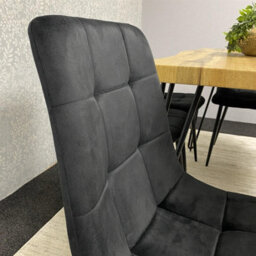 Kosy Koala Wooden Dining Table With Bench And 4 Black Velvet Chairs - Stylish Dining Room Furniture - thumbnail 7