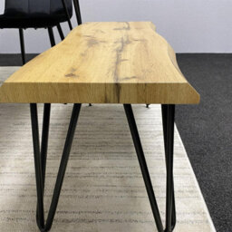 Kosy Koala Wooden Dining Table With Bench And 4 Black Velvet Chairs - Stylish Dining Room Furniture - thumbnail 5