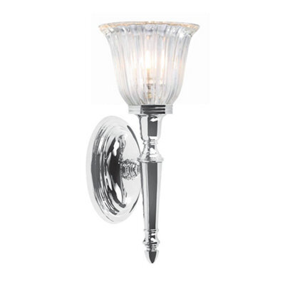 Luminosa Lighting Luminosa Dryden 1 Light Bathroom Wall Light Polished Chrome Ip44, G9 - image 1