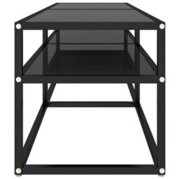 Vidaxl Tv Cabinet Black 140X40X40.5 Cm Tempered Glass - thumbnail 4