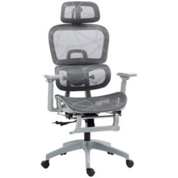 Homcom Ergonomic Swivel Office Chair Computer Chair With 3D Armrest, Grey - thumbnail 2