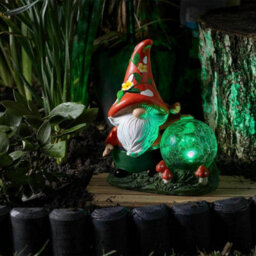 Marco Paul Solar Powered Woodland Wizard Led Light Up Garden Ornament - thumbnail 4