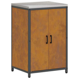 Berkfield Kitchen Storage Cabinet With Drawer Rusty Weathering Steel - thumbnail 2