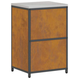 Berkfield Kitchen Storage Cabinet With Drawer Rusty Weathering Steel - thumbnail 9