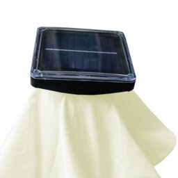 VRUC Garden Parasol Outdoor Patio Umbrella With Solar Led Lights And Crank Tilt 2.5M Cream - thumbnail 5