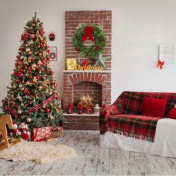 "24"" Cedar Christmas Wreath Green Holiday Wreath With Red Berries And Velvet Bow" - thumbnail 5