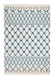 White Blue Shaggy Modern Moroccan Geometric Rug Easy To Clean Living Room Bedroom And Dining Room-239Cm X 320Cm - thumbnail 8
