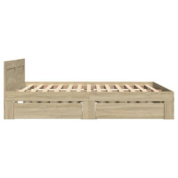 Walplus Bed Frame With Headboard Without Mattress Sonoma Oak 120X200 Cm - thumbnail 6