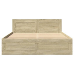 Walplus Bed Frame With Headboard Without Mattress Sonoma Oak 120X200 Cm - thumbnail 5
