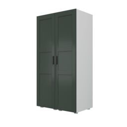 Atomia Traditional Matt Heritage Green Tall Double Wardrobe With Shelving (H)1875mm (W)1000mm (D)580mm - thumbnail 2