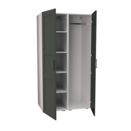 Atomia Traditional Matt Heritage Green Tall Double Wardrobe With Shelving (H)1875mm (W)1000mm (D)580mm - thumbnail 4