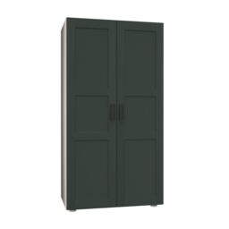 Atomia Traditional Matt Heritage Green Tall Double Wardrobe With Shelving (H)1875mm (W)1000mm (D)580mm - thumbnail 3