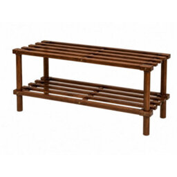 2 Tier Bamboo Shoe Rack Wooden Storage Shelf Shoe - thumbnail 5
